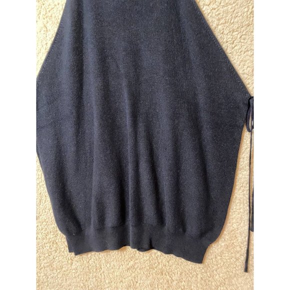 Shein Women's Plus Sz 1 XL Sleeveless Side Tie Black Sweater Coverup - Picture 5 of 13